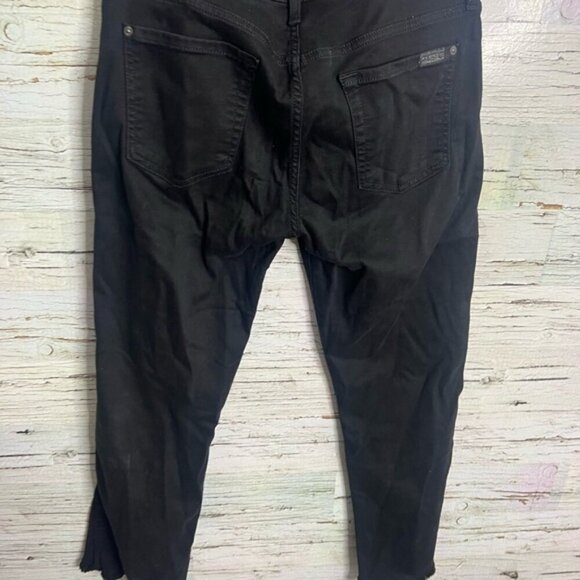 7 For All Mankind B(air) High Rise Cropped Boot Cut Jeans black size 29 - Picture 7 of 8